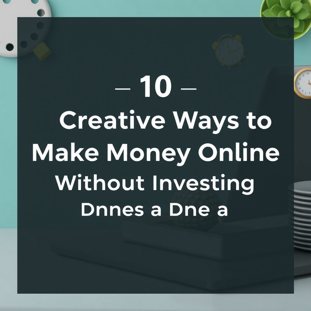 10 Creative Ways to Make Money Online Without Investing a Dime