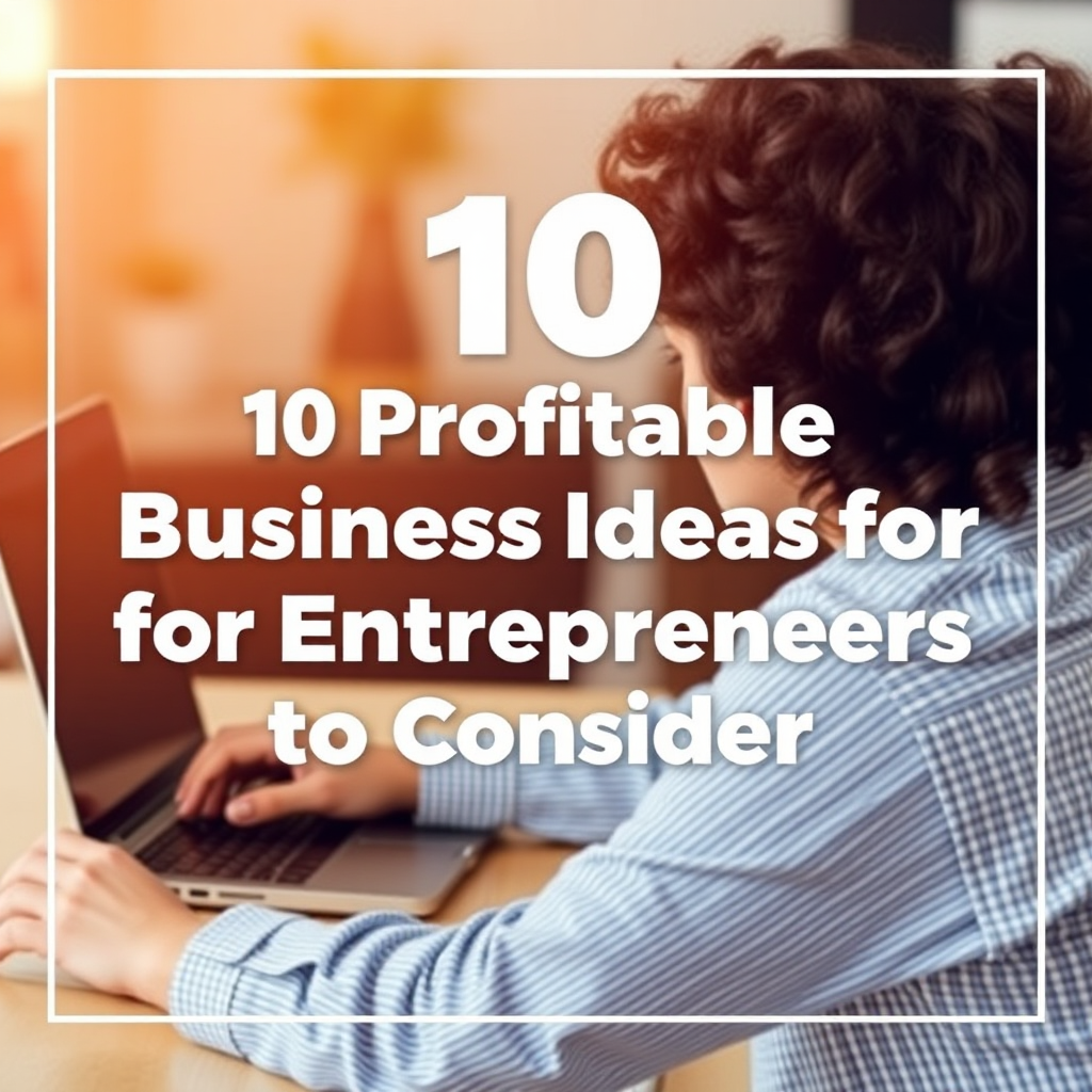 10 Profitable Business Ideas for Entrepreneurs to Consider