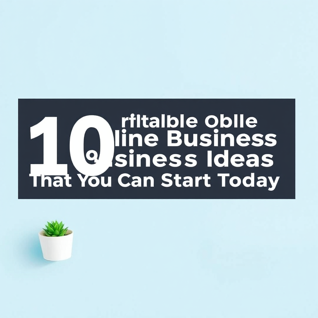 10 Profitable Online Business Ideas That You Can Start Today