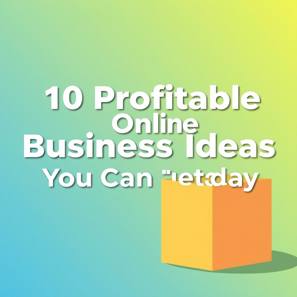 10 Profitable Online Business Ideas You Can Start Today