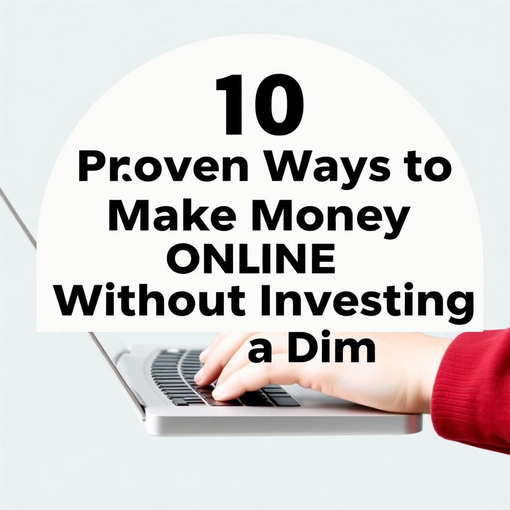 10 Proven Ways to Make Money Online Without Investing a Dime