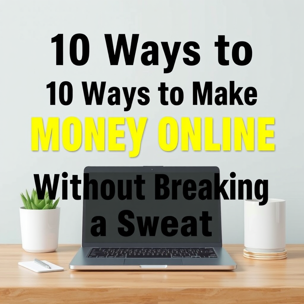 10 Ways to Make Money Online Without Breaking a Sweat