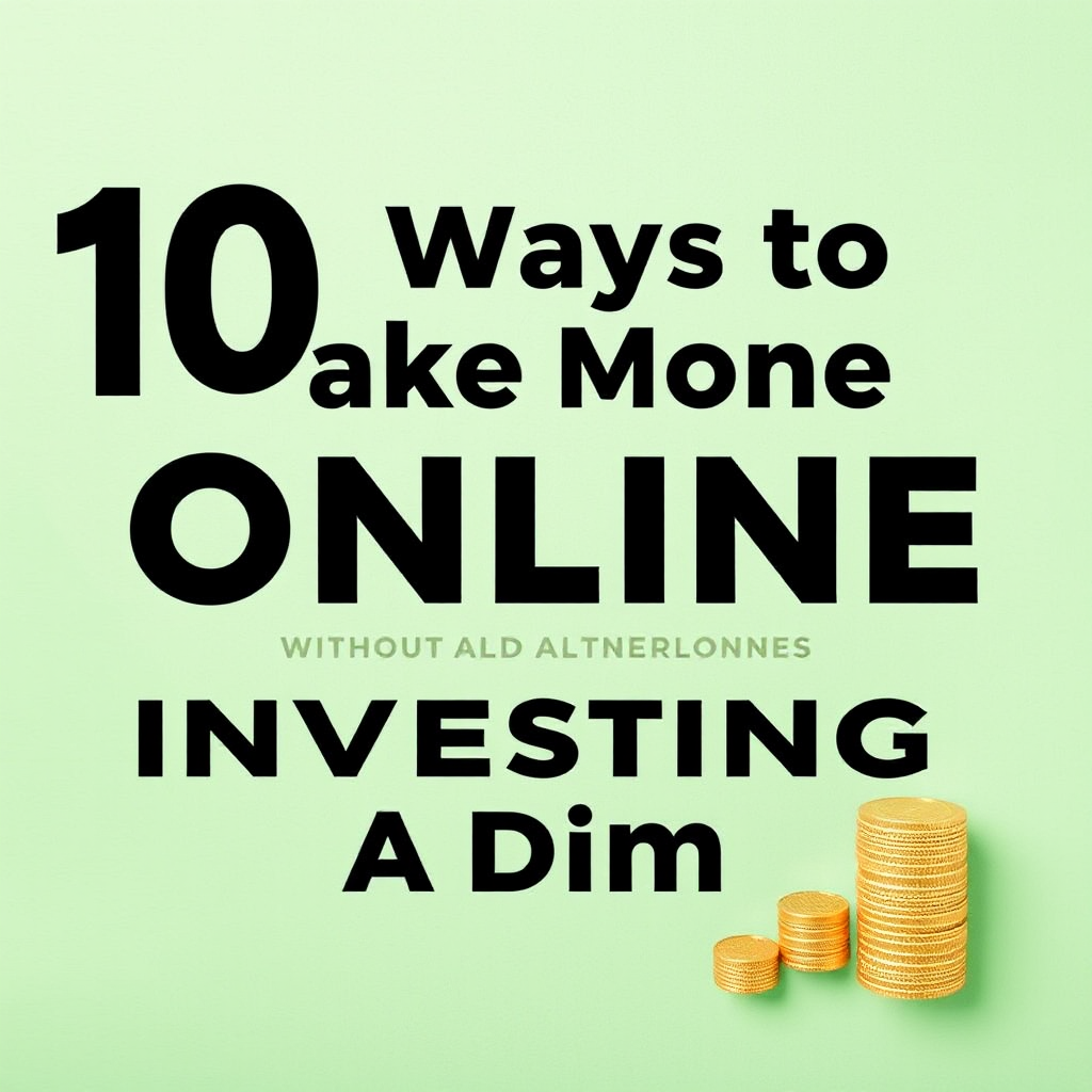 10 Ways to Make Money Online Without Investing a Dime