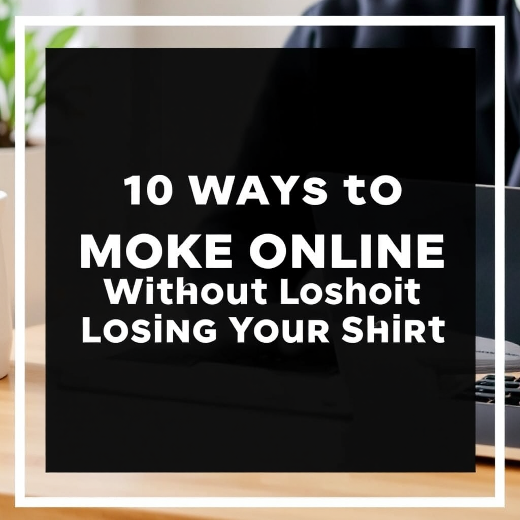 10 Ways to Make Money Online Without Losing Your Shirt