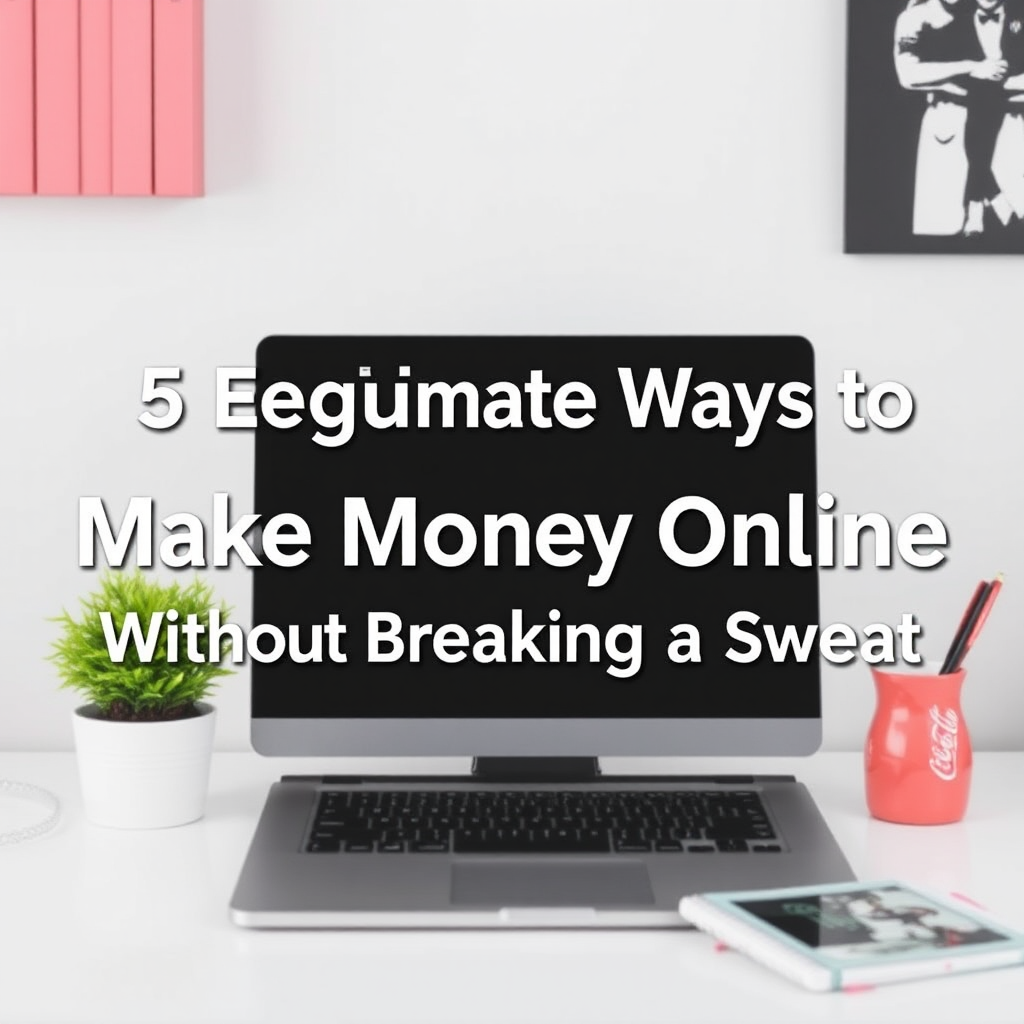 5 Legitimate Ways to Make Money Online Without Breaking a Sweat