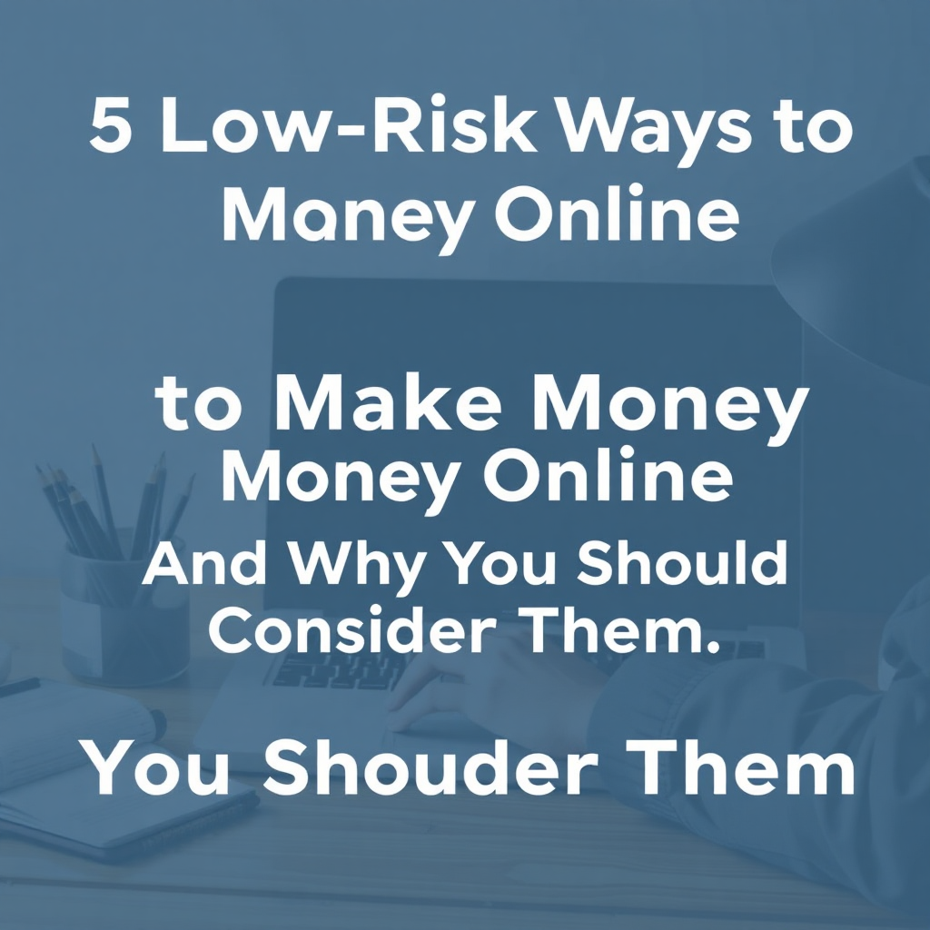 5 Low-Risk Ways to Make Money Online (And Why You Should Consider Them)