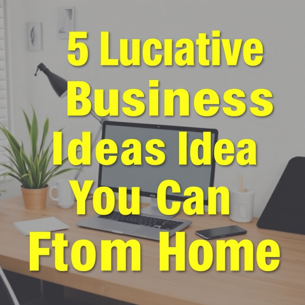 5 Lucrative Business Ideas You Can Start From Home