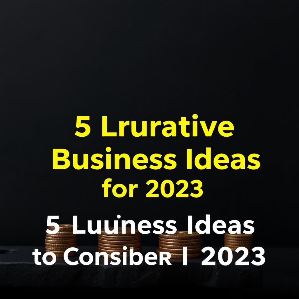 5 Lucrative Business Ideas to Consider for 2023