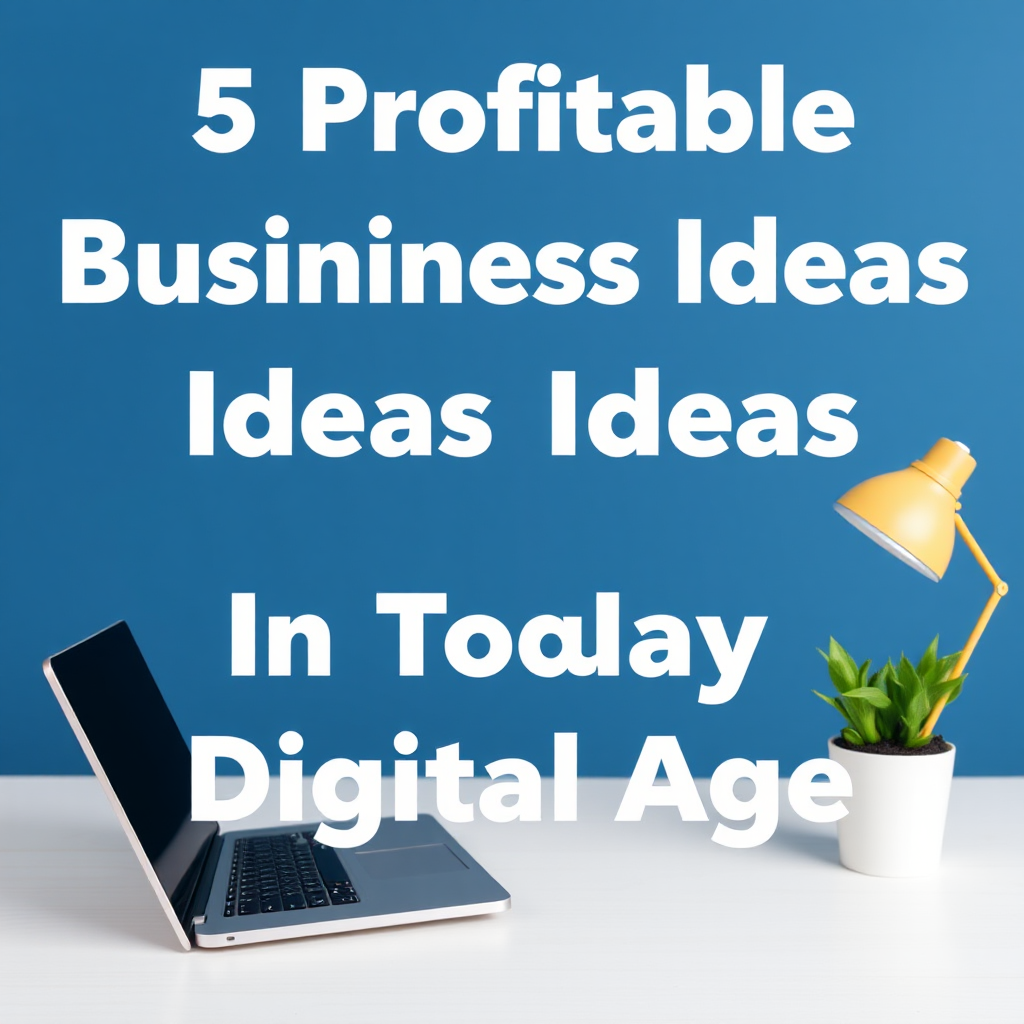 5 Profitable Business Ideas to Consider in Today's Digital Age