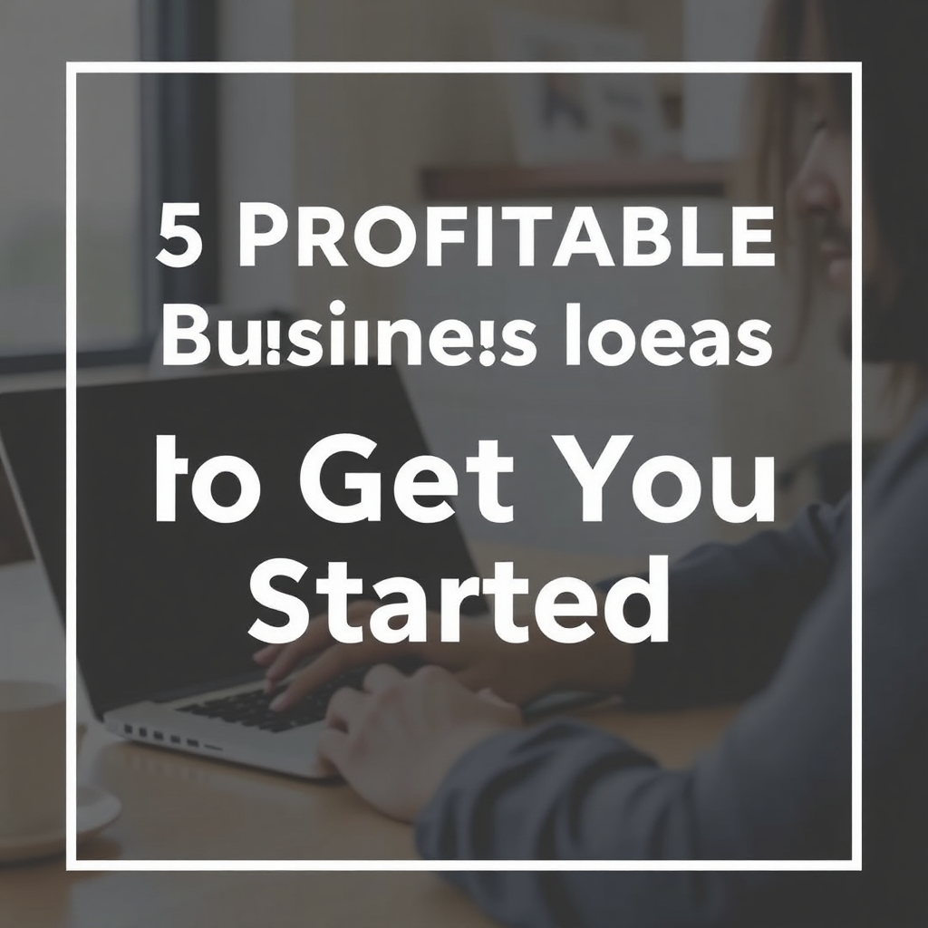 5 Profitable Business Ideas to Get You Started