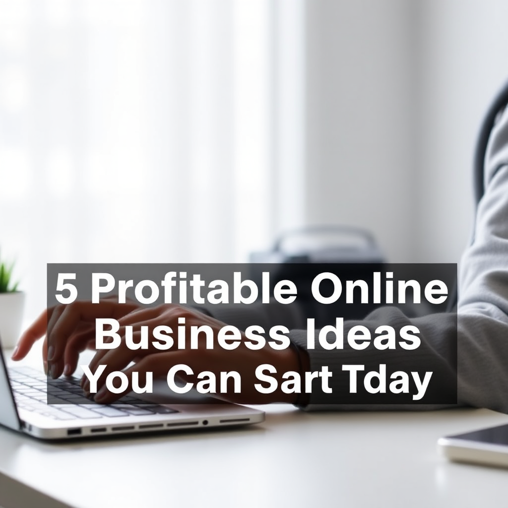 5 Profitable Online Business Ideas You Can Start Today