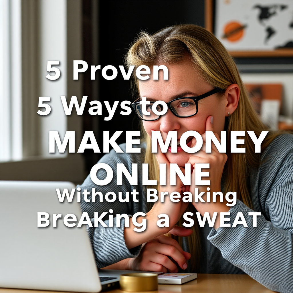 5 Proven Ways to Make Money Online Without Breaking a Sweat