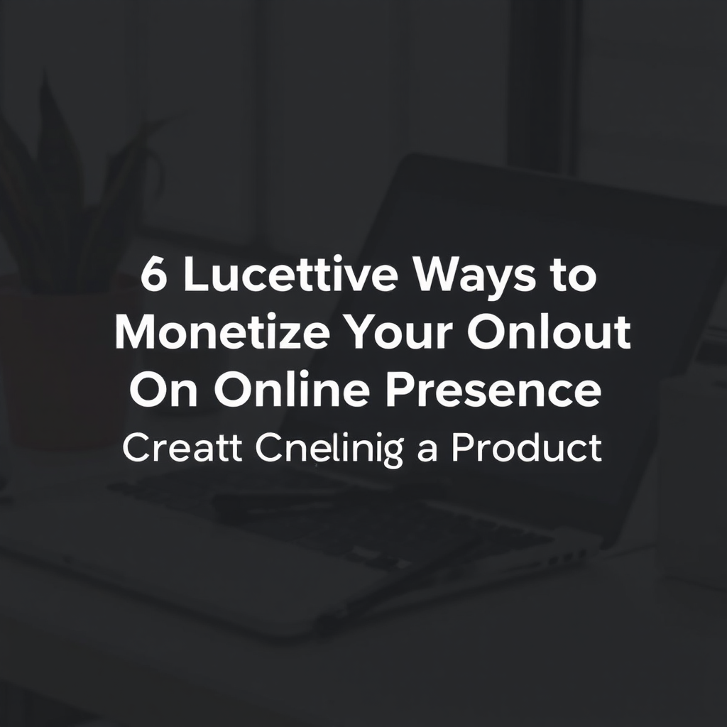 6 Lucrative Ways to Monetize Your Online Presence Without Creating a Product