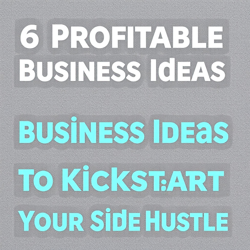 6 Profitable Business Ideas to Kickstart Your Side Hustle