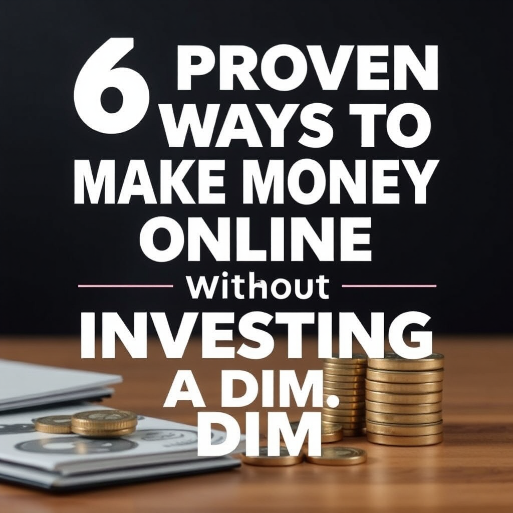 6 Proven Ways to Make Money Online Without Investing a Dime