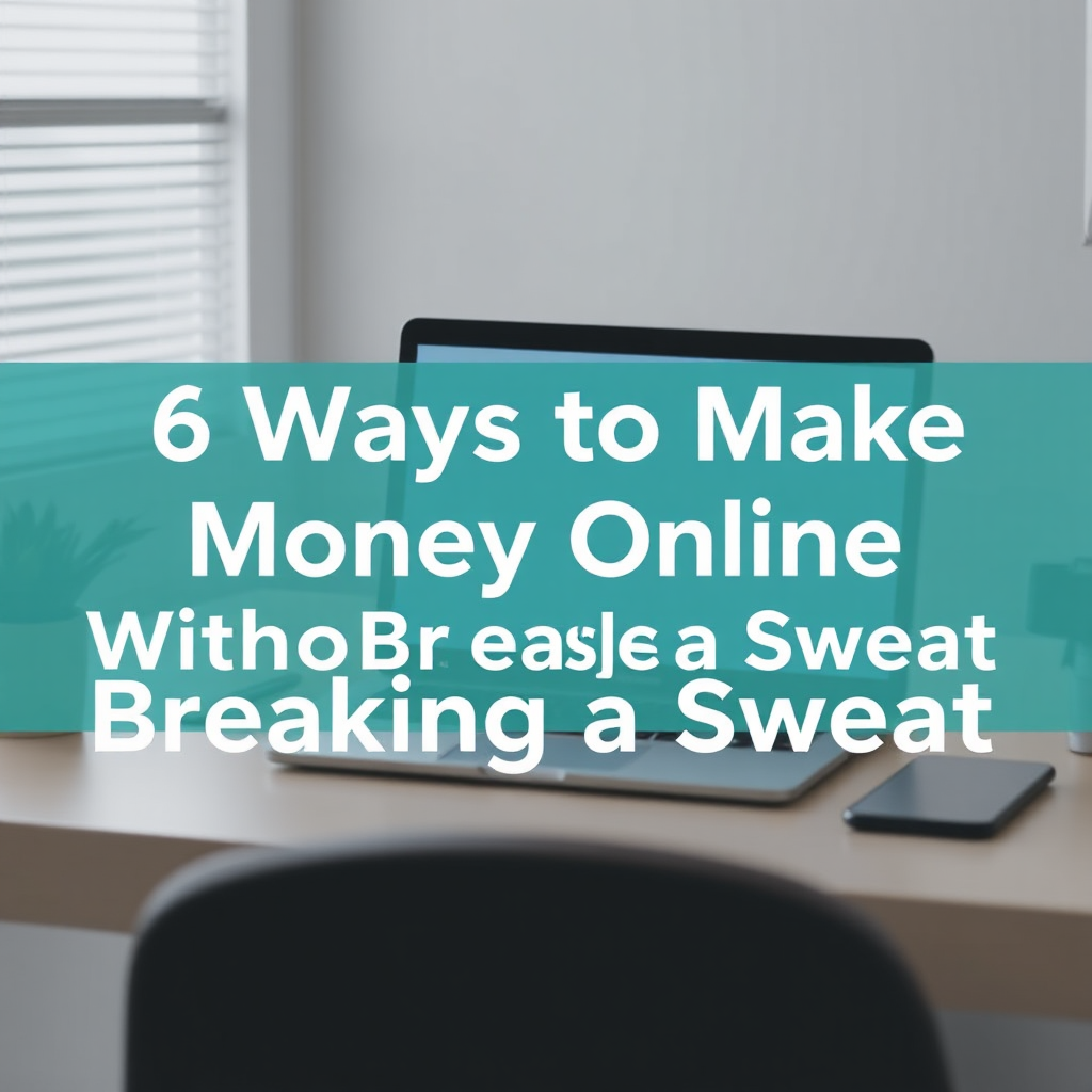 6 Ways to Make Money Online Without Breaking a Sweat