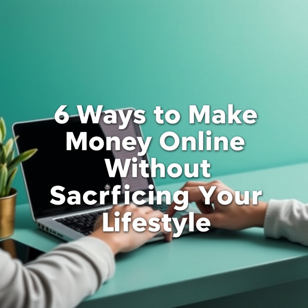 6 Ways to Make Money Online Without Sacrificing Your Lifestyle