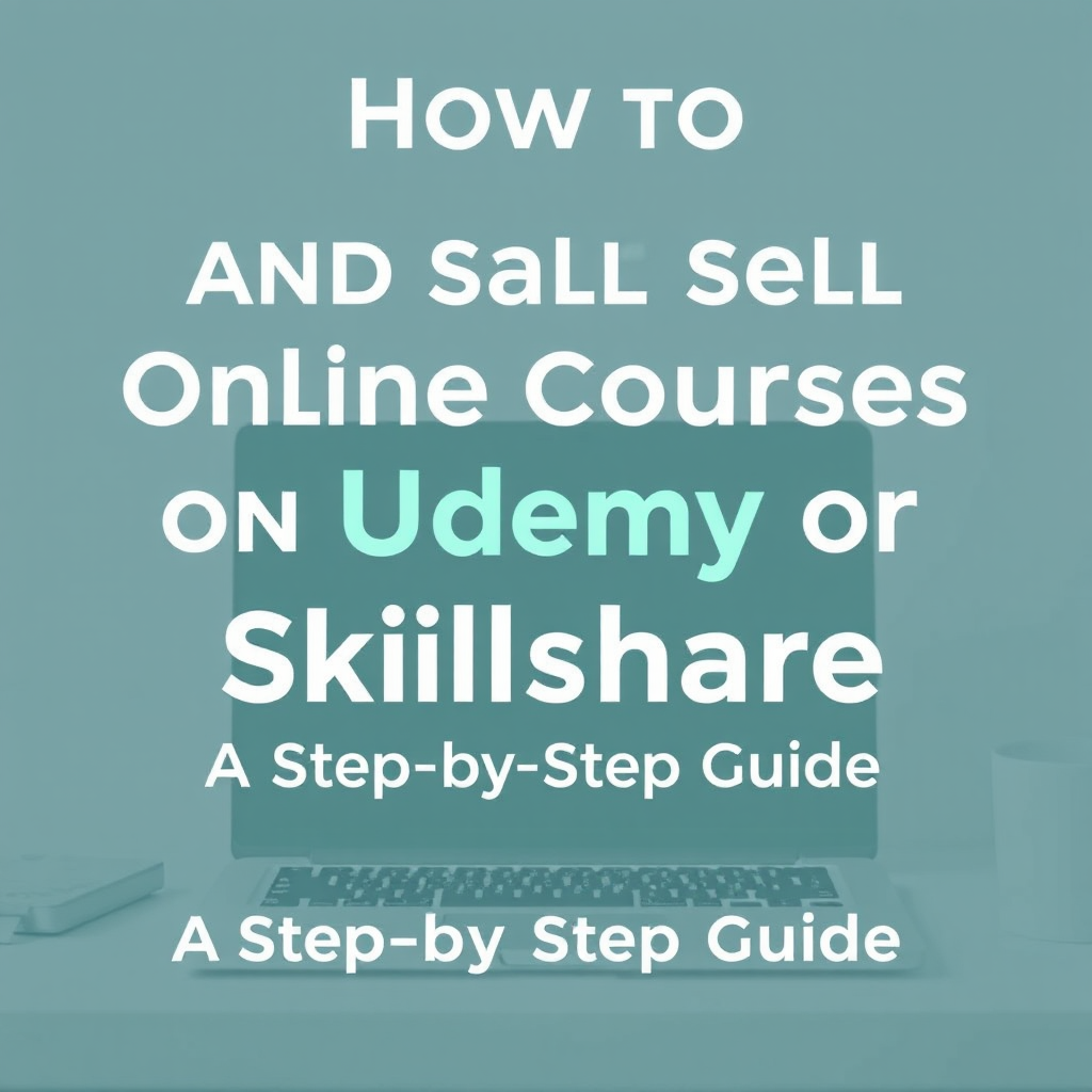 How to Create and Sell Online Courses on Udemy or Skillshare - A Step-by-Step Guide