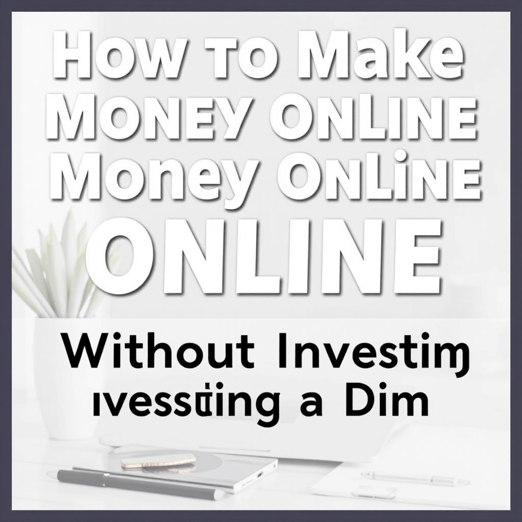 How to Make Money Online Without Investing a Dime