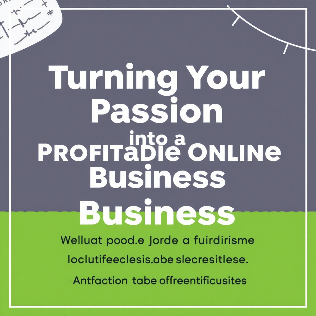 Turning Your Passion into a Profitable Online Business