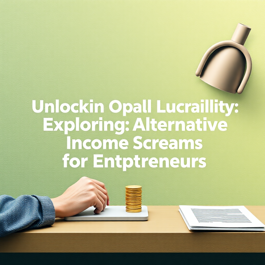 Unlocking Lucrative Opportunities: Exploring Alternative Income Streams for Entrepreneurs