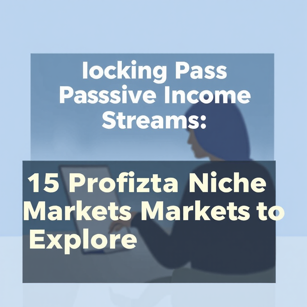 Unlocking Passive Income Streams: 15 Profitable Niche Markets to Explore