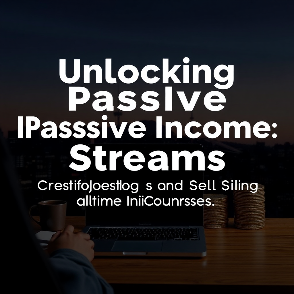 Unlocking Passive Income Streams: A Comprehensive Guide to Creating and Selling Online Courses