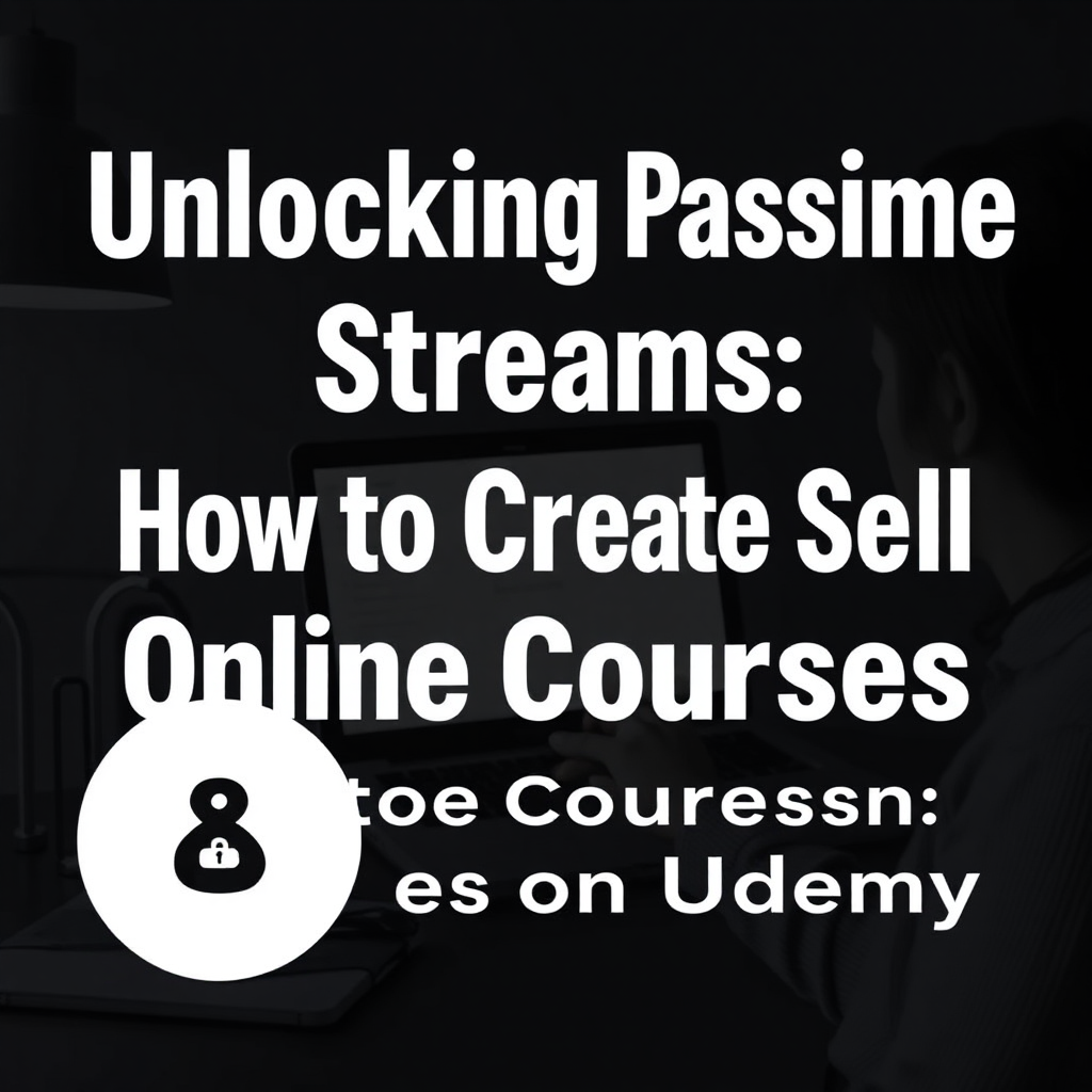 Unlocking Passive Income Streams: How to Create and Sell Online Courses on Udemy